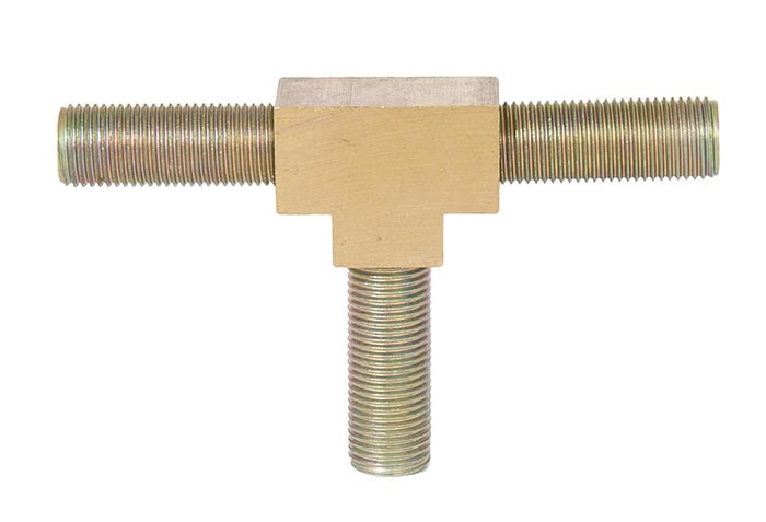 3/4 Inch Tall Tee Angle Geometric Style Unfinished Brass Lamp Arm Back, 1/8F x 1/8F