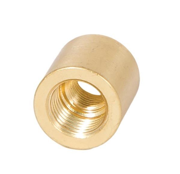 1/4 Inch Tall Unfinished Brass Lamp Coupling,1/8F x 1/4F Taps
