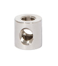 3/4" Tall 4-Way Brass Arm Back, 1/8F Tap, Polished Nickel