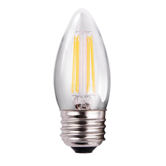 3.8 Watt (40 watt equivalent) B11 Antique Style LED Light Bulb with Clear Glass, Squirrel Cage Filament (47248)