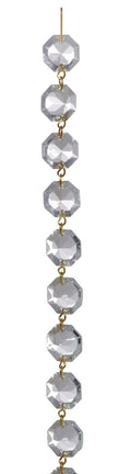 39" Clear Jewel Chain, 5/8" (16mm) diameter beads