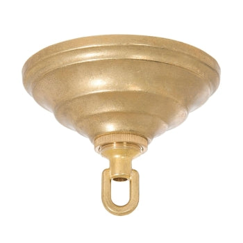 4-11/16 Inch Diameter Unfinished Brass Die Cast Lamp Canopy with Hardware Kit (11439UK)
