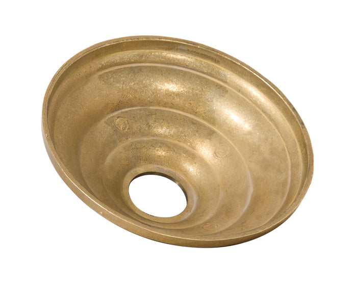 4-11/16 Inch Diameter Wave Pattern Unfinished Brass Die Cast Lamp Canopy