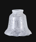 4-1/2 inch tall Victorian Etched Floral Fixture Shade, 2-1/4 inch lip fitter