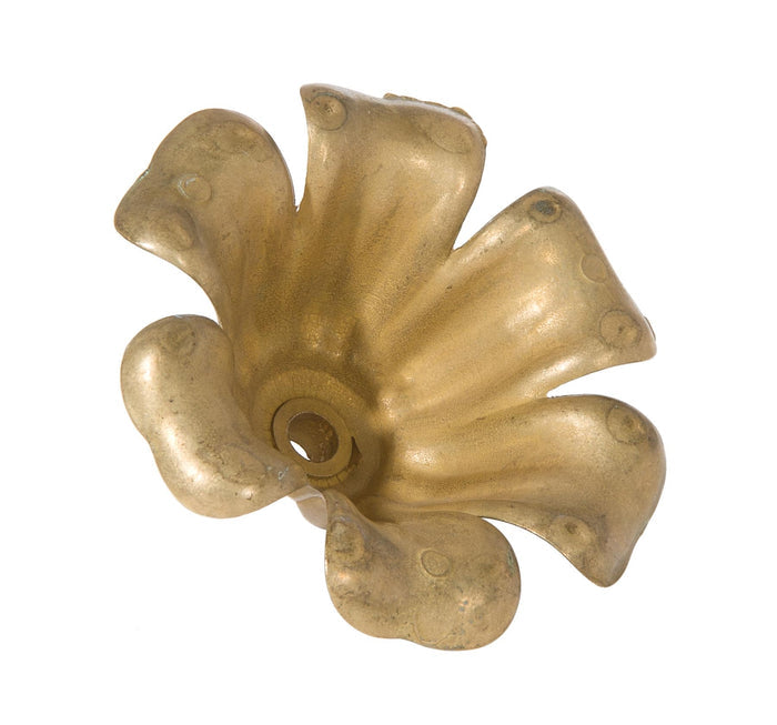 4-3/4 Inch Diameter Flower Shaped Die Cast Brass Canopy, 1/8 IP Slip