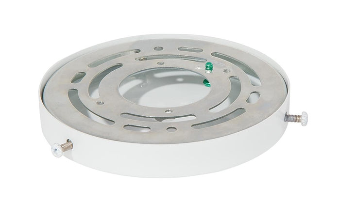 4-7/8 Inch Diameter Glossy White Finish Side Mounting Steel Canopy - Interior Hardware