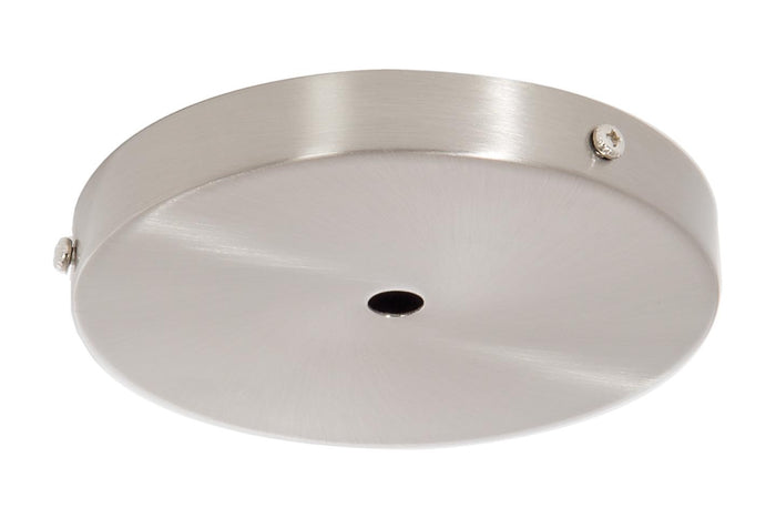 4-7/8 Inch Diameter Satin Nickel Side Mounting Steel Canopy with Hardware Set