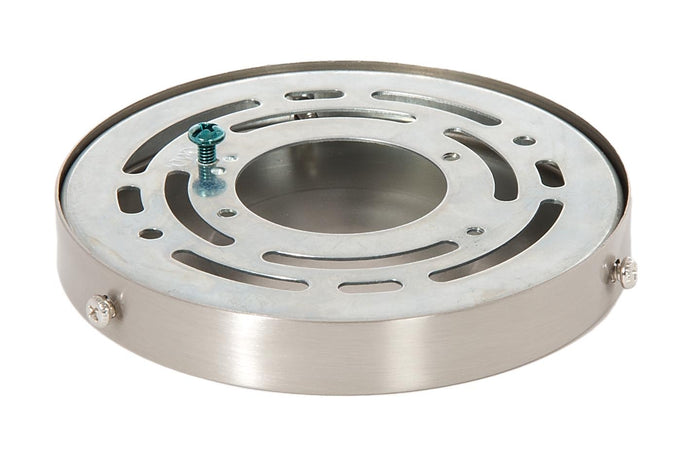 4-7/8 Inch Diameter Satin Nickel Side Mounting Steel Canopy with Hardware Set