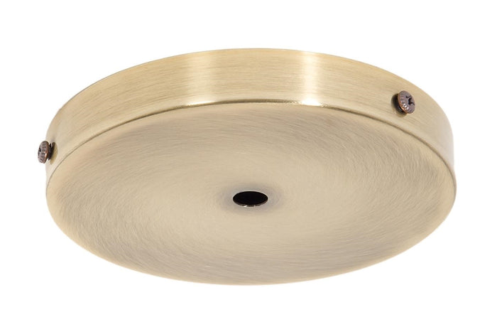 4-7/8 Inch Diameter Side Mounting Steel Antique Brass Canopy with Hardware Set