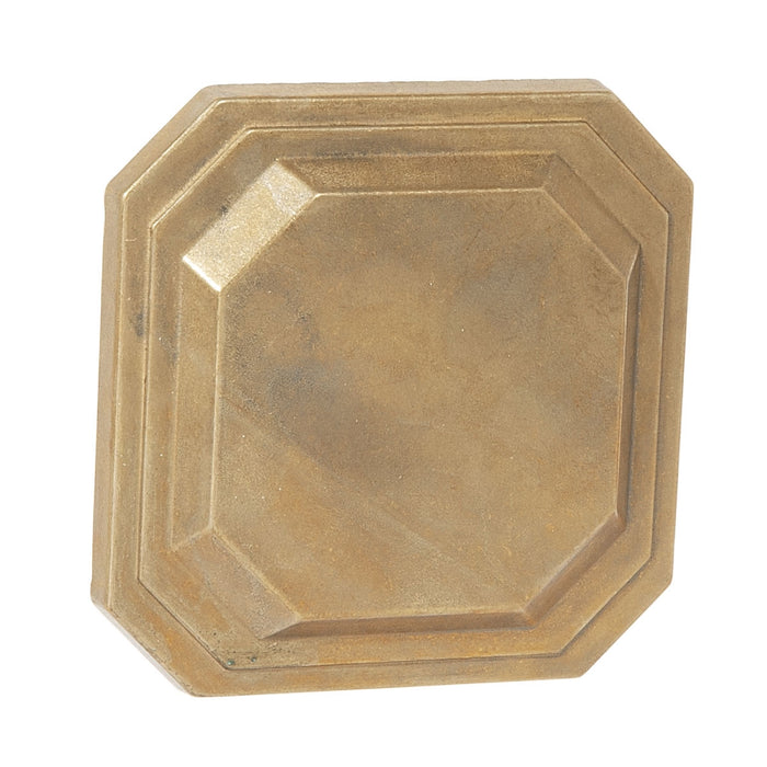 4-7/8 Inch Wide Square Unfinished Die Cast Brass Back-plate or Canopy, No Center Hole