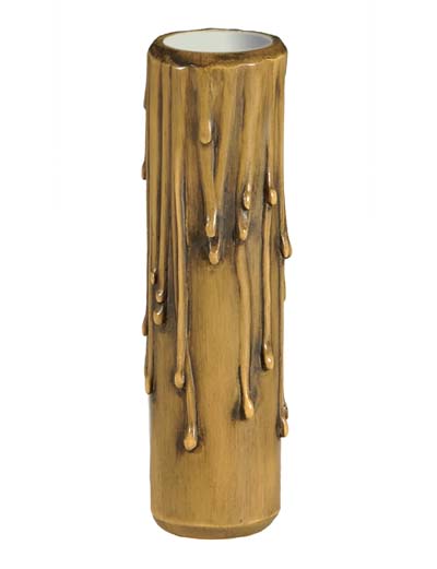 4" Antique Polybeeswax CANDELABRA Size (7/8" I.D.) Candle Cover