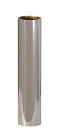 4" Brass Tube Candle Cover - CANDELABRA Size. Nickel Plated Finish