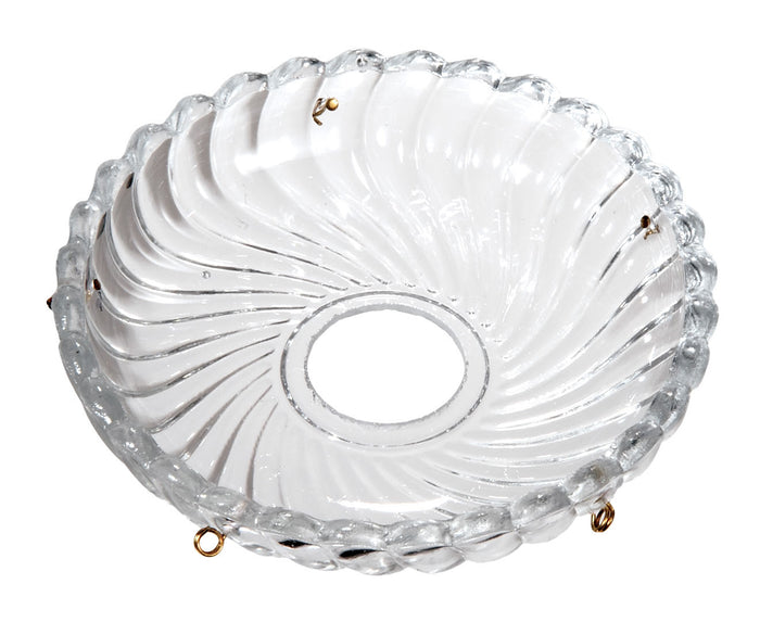 4" dia., Clear Pressed Glass Bobeche, Your Choice of 5 or 6 Pins