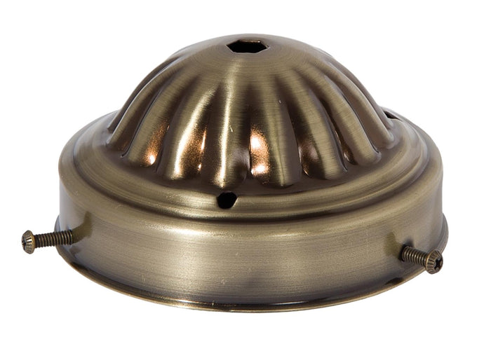 4" Fitter Steel Shade Holder, 1/8 IP, Antique Brass