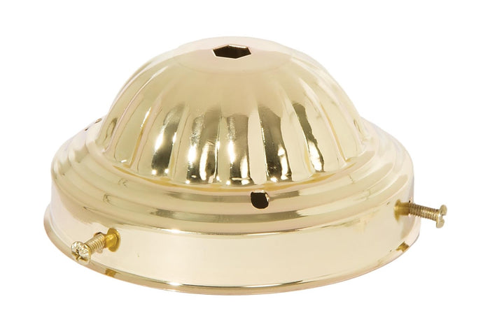 4" Fitter Steel Shade Holder, 1/8 IP, Brass Plated