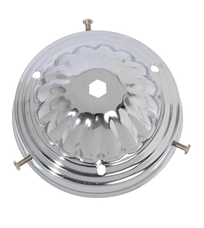 4" Fitter Steel Shade Holder, 1/8 IP, Chrome Plated