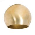 4 Inch Diameter Unfinished Satin Brass Eyeball-Shaped Metal Lamp Shade