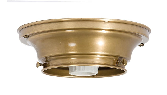 4 Inch Fitter Wired Antique Brass Flush Mount Fixture