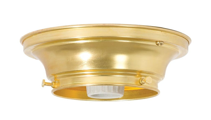 4 Inch Fitter Wired Unfinished Brass Flush Mount Fixture