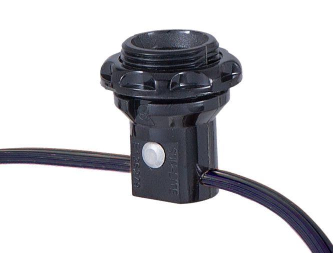 4-Light, E12 Candelabra Socket Harness Set, Each With Phenolic Ring & 18/2 Wire Leads