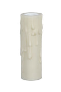 4" or 6" Tall Extra Wide Off White Polybeeswax Candle Cover, CANDELABRA Size