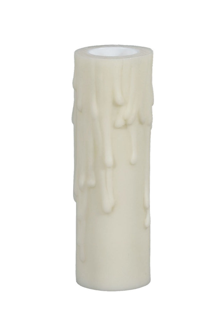 4" or 6" Tall Extra Wide Off White Polybeeswax Candle Cover, CANDELABRA Size