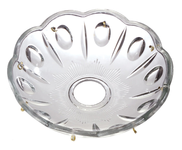 Pressed Glass Bobeche, Your Choice of Size and Number of Pins