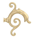 5 1/2" Cast Brass Arm Back, 1/8F X 1/8F