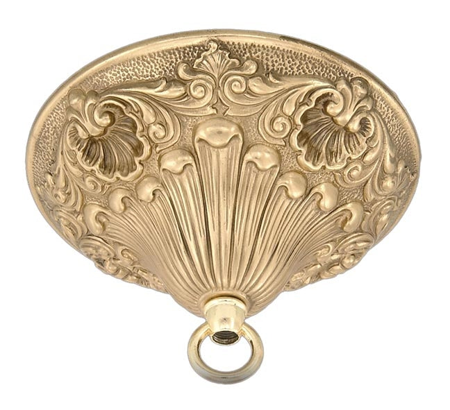 5 1/2 Inch Diameter Victorian Style Cast Brass Ceiling Canopy Kits (11802)
