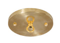 5 1/4", 1/8 IP Slip, Thin Brass Ceiling Canopy Kit with Cast Brass Loop - Unfinished Brass