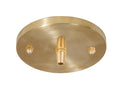 5 1/4", 1/8 IP Slip, Thin Brass Ceiling Canopy Kit with Metal Lamp Cord Grip Bushing - Unfinished Brass