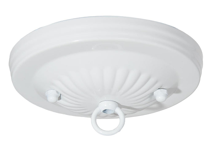 5-1/4" Dia. White Gloss Steel Canopy Kit
