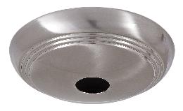 5 1/4" Diameter Satin Nickel Screw Collar Ribbed Canopy and Canopy Kit