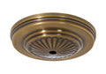 5-1/4 Inch Diameter Antique Brass Finish Solid Brass Embossed Canopy, 1/8 IP Slip