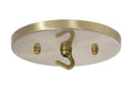 5-1/4 Inch Diameter Antique Brass Finish Steel Canopy and Hardware Kit