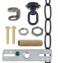 5-1/4 Inch Diameter Black Enamel Finish Steel Ceiling Canopy with Screw Collar Hardware Kit (11836BL)