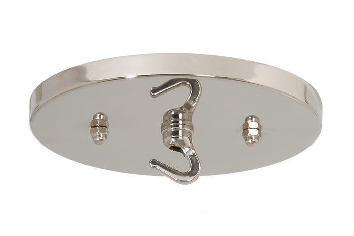 5-1/4 Inch Diameter Polished Nickel Finish Steel Canopy, 1/8 IP Slip