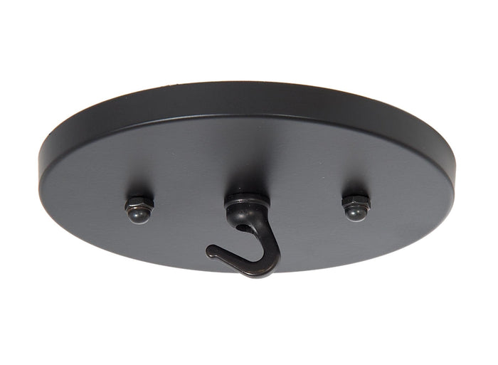 5-1/4 Inch Diameter Satin Black Brass Canopy, 1/8 IP Slip