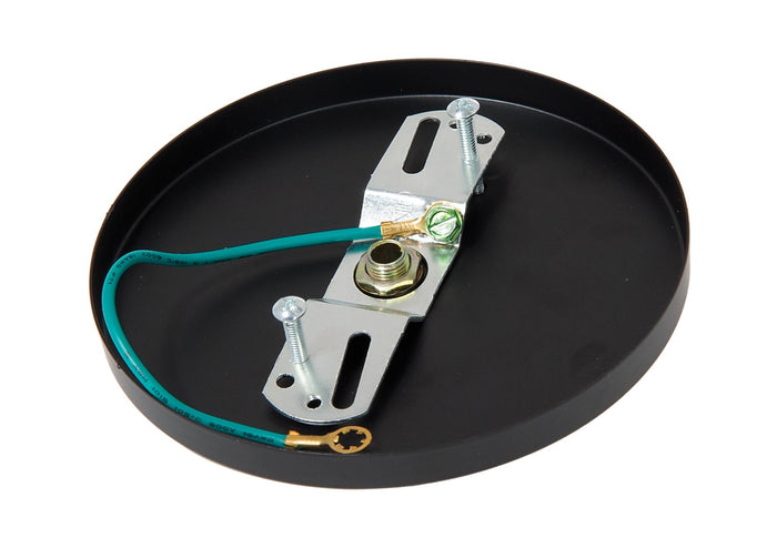 5-1/4 Inch Diameter Satin Black Brass Canopy, 1/8 IP Slip