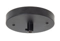5-1/4 Inch Diameter Satin Black Finish Stamped Steel Single Port Canopy Mounting Kit