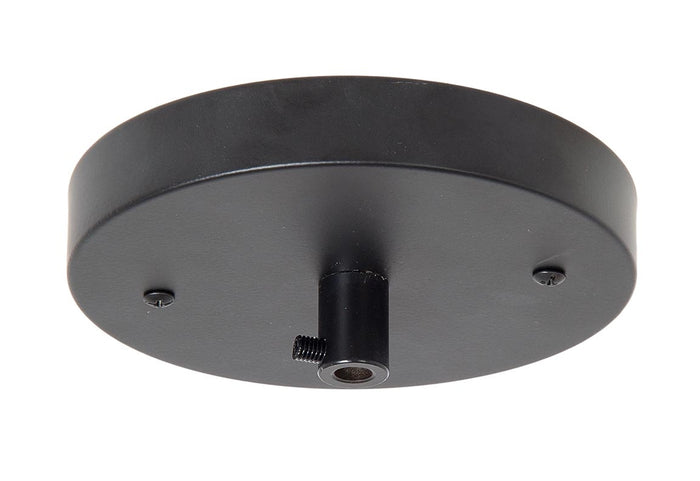 5-1/4 Inch Diameter Satin Black Finish Stamped Steel Single Port Canopy Mounting Kit