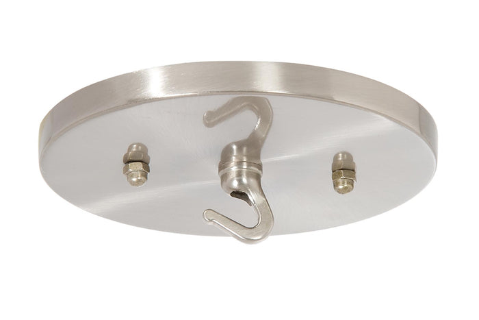 5-1/4 Inch Diameter Satin Nickel Finish Steel Canopy, 1/8 IP Slip