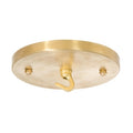 5-1/4 Inch Diameter Unfinished Brass Canopy, 1/8 IP Slip (11777BRH)