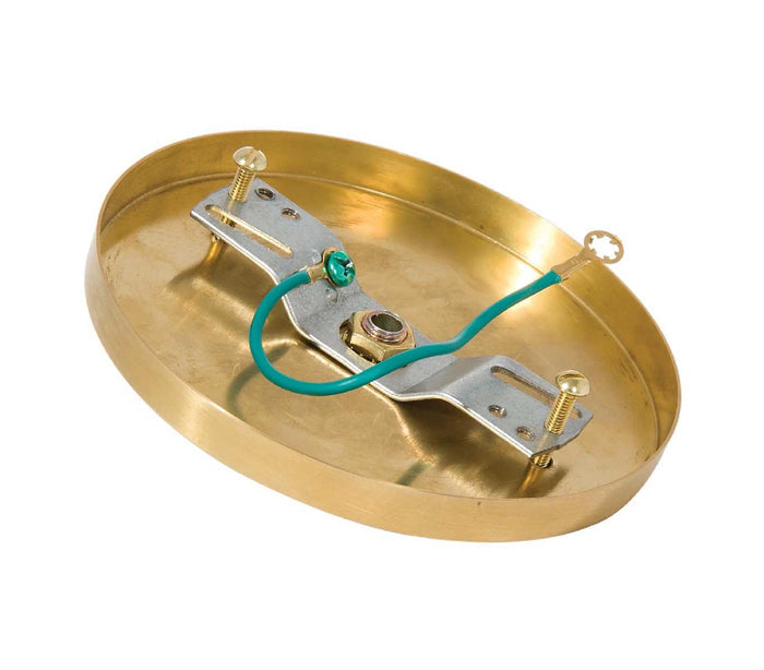 5-1/4 Inch Diameter Unfinished Brass Canopy, 1/8 IP Slip (11777BRH)