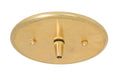 5-1/4 Inch Diameter Versatile Flat Radial Edge Brass Ceiling Canopy with Mounting Hardware Kit