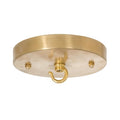 5-1/4 Inch Diameter Versatile Unfinished Brass Ceiling Canopy with Hardware Kit (11442U)