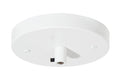 5-1/4 Inch Diameter White Finish Stamped Steel Single Port Canopy Mounting Kit