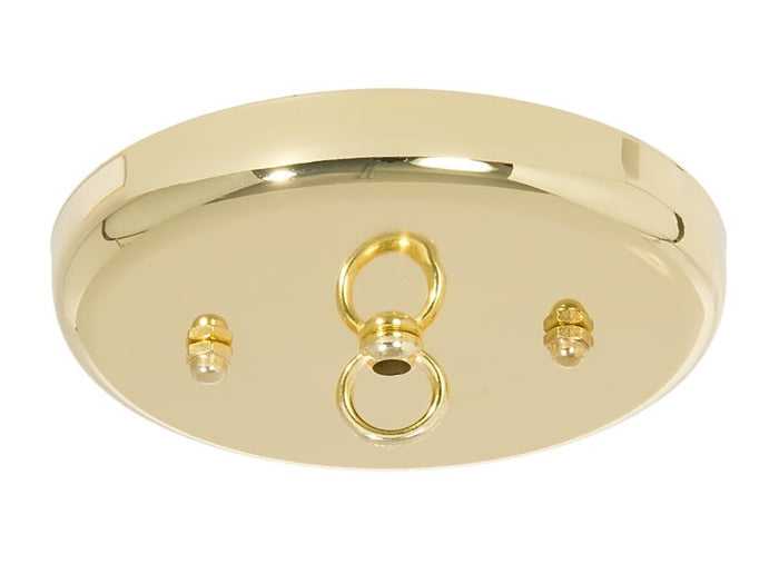 5 1/4 Inch Steel Canopy Kit with Brass Finish