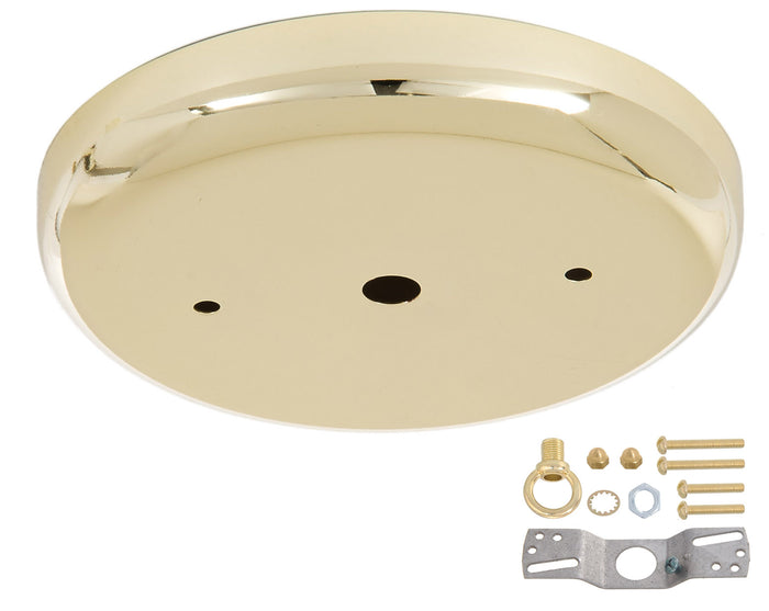 5 1/4 Inch Steel Canopy Kit with Brass Finish
