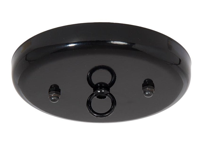 5 1/4 Inch Steel Canopy Kit with Satin Black Finish